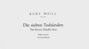 К. Вайль, Б. Брехт. Семь смертных грехов. НОТЫ
K.Weill, B.Brecht.  Die sieben Todsünden. (1933)