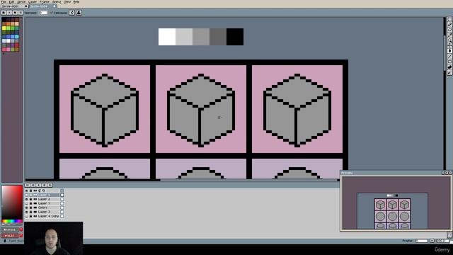 16. Shading a cube. PIXEL ART Master Course