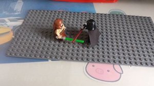 Лего анимация Квайгон против дарта Бейна