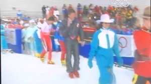 Il grande Alberto Tomba Olymic Champion Victory 2nd Run Winter Games Calgary 1988