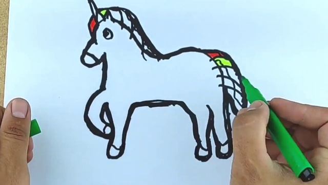 Bolalar uchun yakkashoh rasmini chizish|Рисование единорог для детей|Drawing a unicorn for children смотреть онлайн