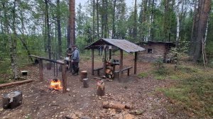 На рыбалку с друзьями! Три дня в дали от цивилизации! Живём в рыбацких избах.