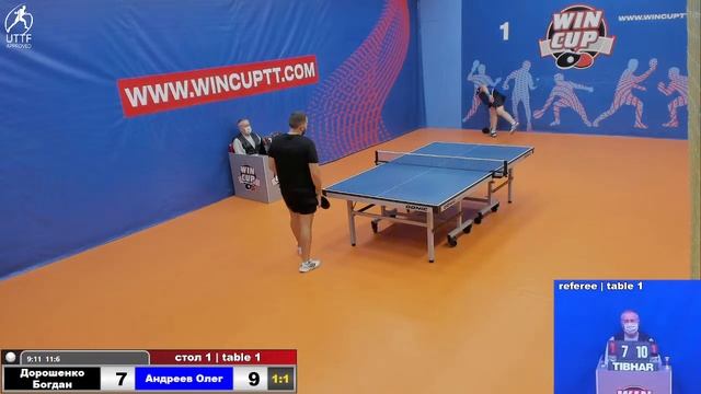 Дорошенко Богдан 3-2 Андреев Олег Турнир Восток 4  WINCUP  25.10.21 Прямая трансляция Зал 1