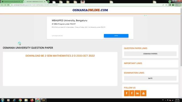 Osmania University All Courses Old Question papers Kaise Download Kare ।Previous Year Question Pape
