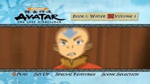 Avatar the Last Airbender: Book 1 Volume 3 DVD Menu