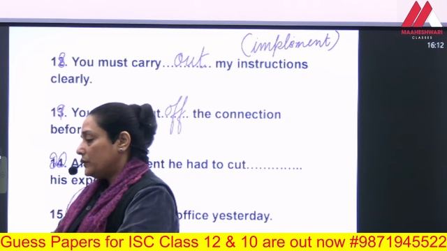 ISC Class 12 | English | FUNCTIONAL GRAMMER | Boards 2024 | Maaheshwari Classes | Anurita Maam
