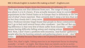 BBC Learning English 6 Minute English Is modern life making us tired