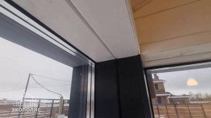Правильный каркасный дом (Барнхаус) 100 кв.м. с террасами вокруг дома.
