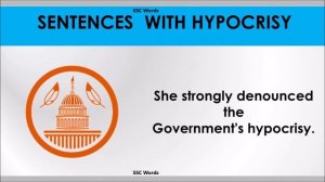 Hypocrisy - Improve English  - Meaning and 5 sentences  -  GRE / CAT / GMAT word  - SSC Words