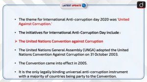 International Anti-Corruption Day: Latest update | Drishti IAS English