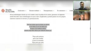 jugacion con dicho, работа с произношением испанского