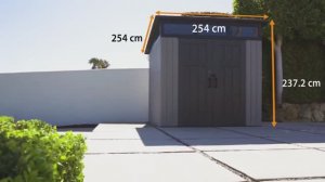 Пластиковый сарай LifeTime высокой прочности 8,3'x8,3' 2,5х2,5м с односкатной крышей  Арт  60336