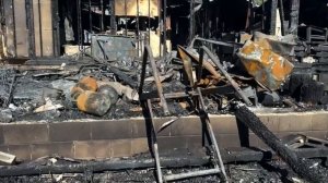 Fire destroyed house in Dodge County, Georgia