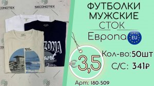 Продано! 180-509 #1850 Футболки мужские (без этикеток) Всесезон Европа