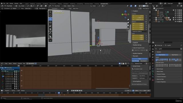 03 - Combining Action Strips With NLA. BLENDER COMBINING COMPLEX ANIMATION with NLA