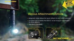 NITECORE MT21C 1000 Lumen Adjustable Head Angle Multitask Flashlight with Magnetic Tail Cap