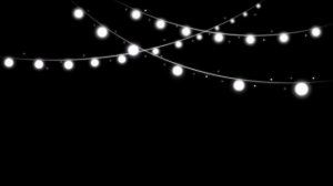 Футаж - гирлянда на чёрном фоне