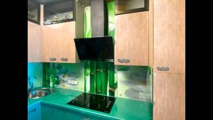 Стеклянный кухонный фартук с фотопечатью