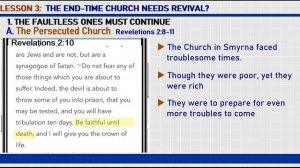 Lesson 3a: THe End-Time Church needs Revival? | CAC Sunday school July - Dec 2022