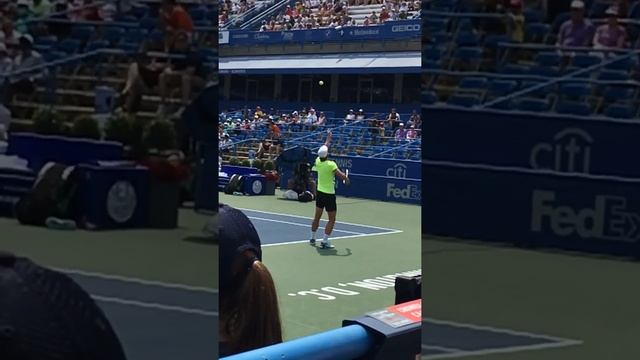 John Millman Slow Motion Serve Citi Open