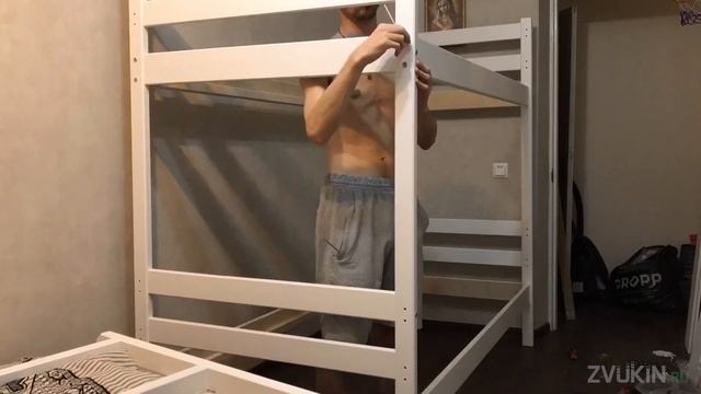 Таймлапс сборки кровати домика ЭКО 12