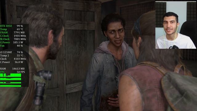تست گیم بنچمارک RTX 3050 در The Last of us