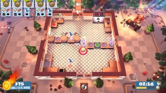 Overcooked! 2 - Campfire Cook Off KEVIN 2 4 stars 2 players смотреть онлайн