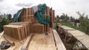 Сборка дома из соломенных панелей