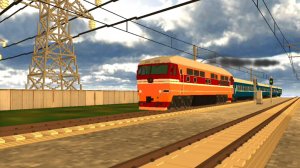 "РЫЖИЙ ТАПОК" Тепловоз ТЕП70 с пассажирским поездом Ташкент-Волгоград подьезжает к ст.Волжский