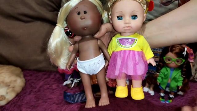 Кукла Nines виниловая 23см Little Mia без одежды, моя прекрасная шоколадная булочка