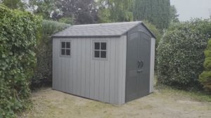 Пластиковый сарай для загородного дома WoodLook 7'х9,5' 2х2,7м  Фактура дерева