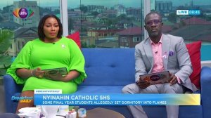 Nyinahin Catholic SHS: Some final year students allegedly set dormitory into flames