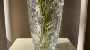 Ваза «Чертополох» из прозрачного тяжелого хрусталя с алмазной огранкой