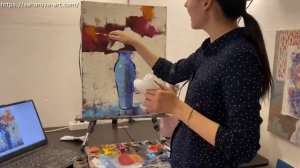 Букет мастихином. (Фания Сахарова)