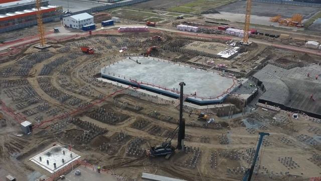 НОВАЯ АРЕНА В ОМСКЕ: установлена фундаментная плита ледового поля