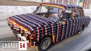 КОЛАМОБИЛЬ, 1000 БУТЫЛОК КОКА-КОЛЫ на КУЗОВ АВТОМОБИЛЯ