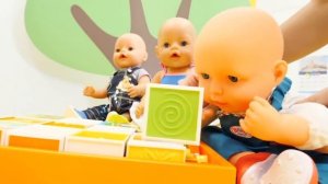 Cry Babies ve Baby Born ile Oyuncak kreşi! Çocuklar için eğitici videoları izle!