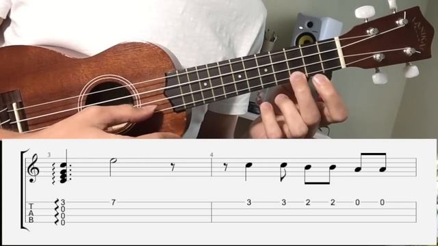 UKULELE.  LA CUCARACHA UKULELE TUTORIAL