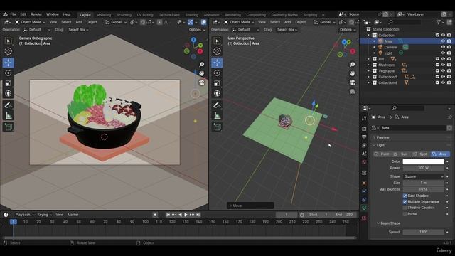 08 - Material and Lighting Pt4. CREATE A SHABU MODEL in Blender