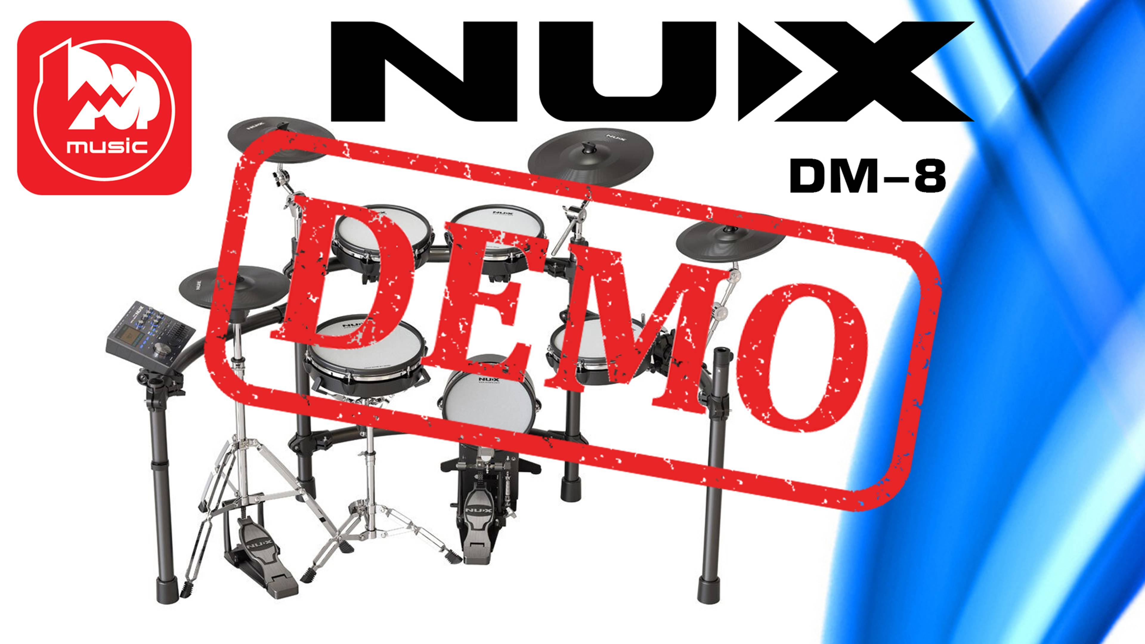 Цифровая ударная установка NUX DM-8 - демонстрация звучания