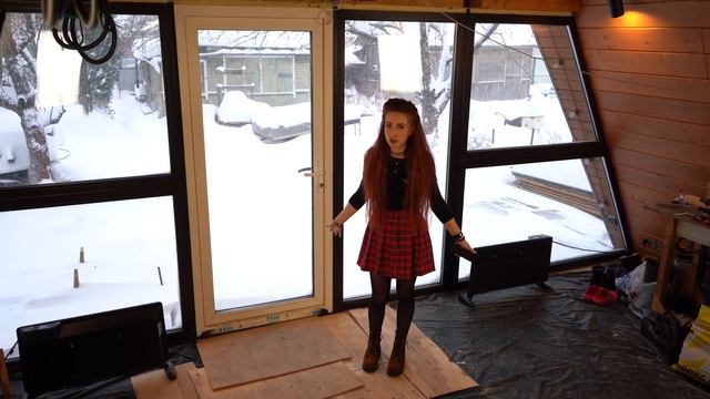Внутренняя отделка дома A-frame | Ванная комната в каркасном доме