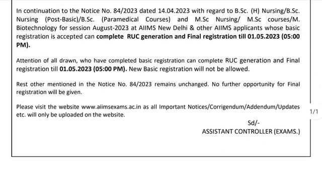 Aiims Bsc Nursing Application Form 2023 last date extended one more time AIIMS Latest Updates