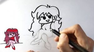 Как нарисовать Герлфренд из Friday Night Funkin- How to draw Girlfriend from Friday Night Funkin.