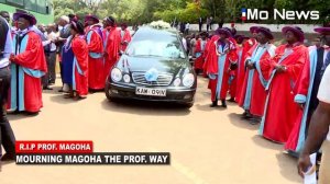 Burial Like A Profesor:  Professors give Late Prof. Magoha their Last Repects.