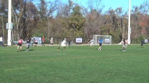 College Ultimate Frisbee. University of Richmond Alumni team vs. VCU. Last half