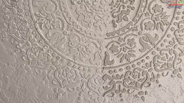 Modern Latest Mandola Wall Texture design making | Wall Texture painting ideas смотреть онлайн