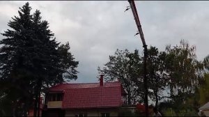 Заливка раствора бетононасосом