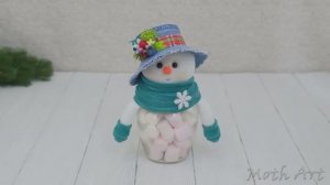 Лучший подарок на Новый Год! Милые снеговики в чудесных шляпках! Из носков, без швейной машинки!