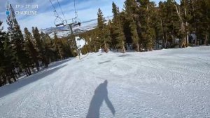 SNOWBOARDING in JUNE MOUNTAIN  in California- Deer Bowl (BLACK DIAMOND) | J7 Lift