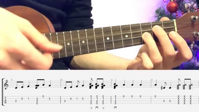 UKULELE. JINGLE BELL ROCK UKULEL TUTORIAL/COVER